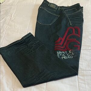 Marithe Francois Girbaud Dark Blue Jeans with Red Logo